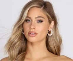 Windsor. Pearl Mini Hoop Earrings