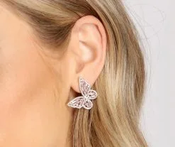 Windsor. Butterfly Fly Away Cubic Zirconia Studs