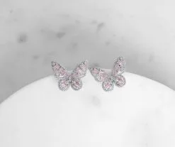 Windsor. Butterfly Fly Away Cubic Zirconia Studs -Formal Dresses Online Shop 07001 0360 6 3b2a095c 0fd3 4d21 8d31 a63d4a404aea