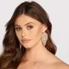 Windsor. Luxe Triangle Fringe Duster Earrings -Formal Dresses Online Shop 07001 0403 1