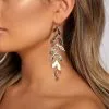 Windsor. Stunning Leaf Duster Earrings -Formal Dresses Online Shop 07001 0413 1