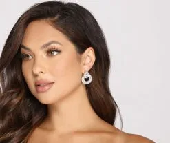 Windsor. Statement Baguette Stone Earrings