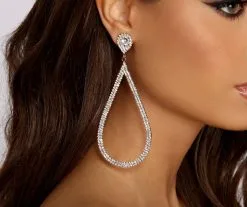 Windsor. Live A Little Teardrop Rhinestone Earrings