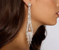 Windsor. Fringe Fashionista Rhinestone Earrings