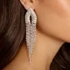 Windsor. Party Time Pointed Rhinestone Fringe Earrings -Formal Dresses Online Shop 07001 0495 1