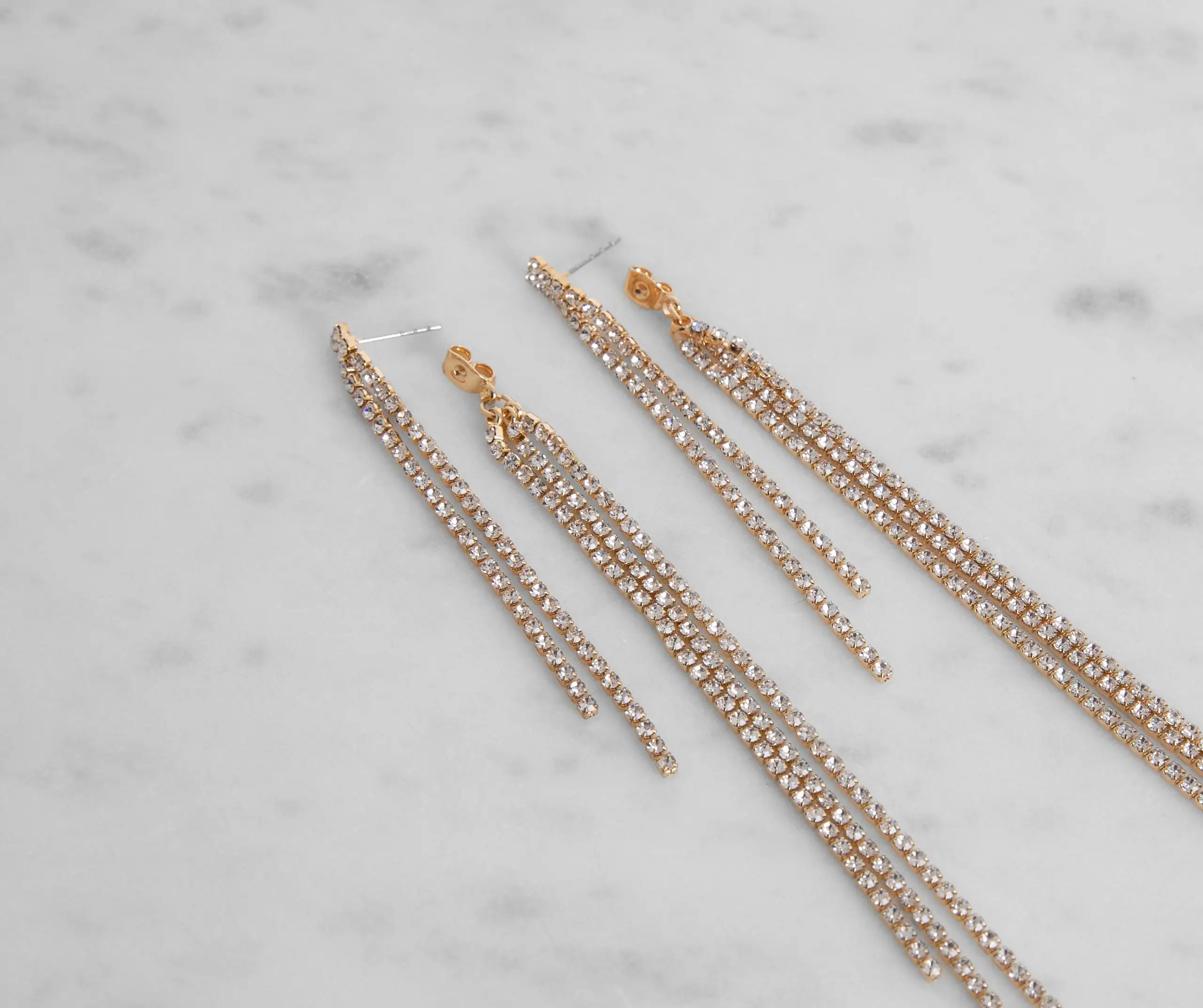 Windsor. Radiant Beauty Rhinestone Fringe Earrings 4 Windsor. Radiant Beauty Rhinestone Fringe Earrings - Image 2