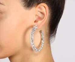 Windsor. Double Rhinestone Hoops