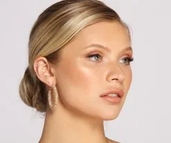 Windsor. Rhine And Shine Tube Hoop Earrings