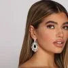 Windsor. Glamorous Beauty Rhinestone Statement Earrings -Formal Dresses Online Shop 07001 0784 1