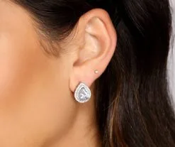 Windsor. Stunning Cubic Zirconia And Rhinestone Stud Earrings
