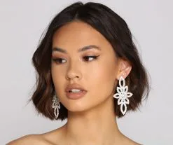 Windsor. Major Glam Rhinestone Statement Earrings