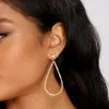 Windsor. Trendy Teardrop Rhinestone Duster Earrings