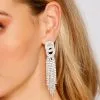 Windsor. All The Bling Rhinestone Fringe Earrings -Formal Dresses Online Shop 07001 0882 1