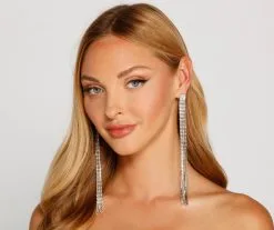 Windsor. More Drama Rhinestone Fringe Earrings
