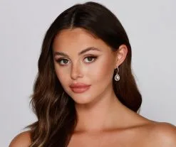 Windsor. Chic Elegance Rhinestone Huggie Earrings