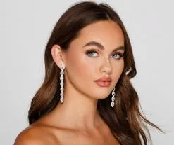 Windsor. Bling It On Rhinestone Linear Earrings