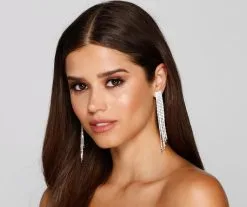 Windsor. Major Luxe Rhinestone Fringe Earrings
