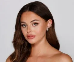 Windsor. Snake Cuff And Rhinestone Stud Set