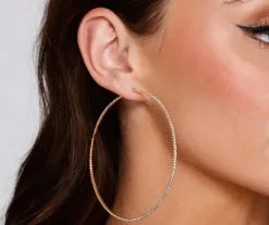 Windsor. Beautiful Night Rhinestone Thin Hoop Earrings -Formal Dresses Online Shop 07001 0993 2