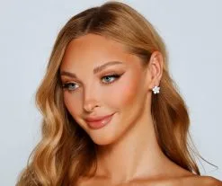 Windsor. Floral Bloom Cubic Zirconia Studs