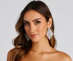 Windsor. Dreamy Luxe Rhinestone Kite Earrings