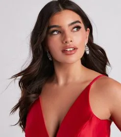 Windsor. Elegant Radiance Rhinestone Duster Earrings