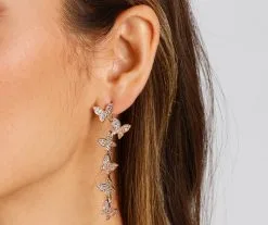 Windsor. Dreamy Iridescent Butterfly Earrings -Formal Dresses Online Shop 07001 1072 2