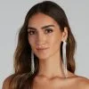 Windsor. So Extra Rhinestone Fringe Earrings -Formal Dresses Online Shop 07001 1101 2