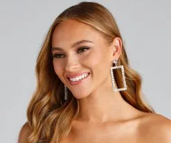 Windsor. Drama Chic Rhinestone Door Knocker Earrings