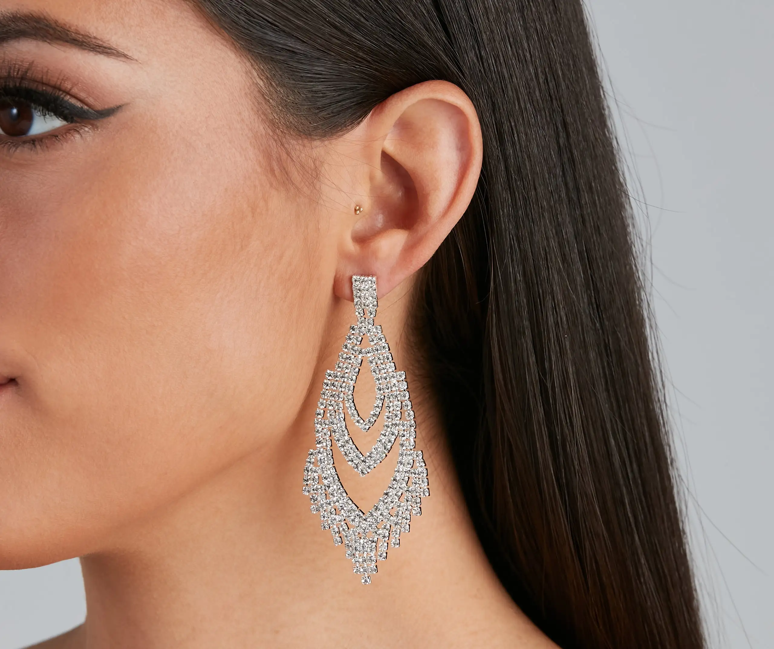 Windsor. Glitzy Chandelier Fringe Earrings 4 Windsor. Glitzy Chandelier Fringe Earrings - Image 2