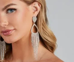 Windsor. Teardrops Of Shine Fringe Earrings -Formal Dresses Online Shop 07001 1150 2 71969f56 82fb 4790 9f76 86f44f9fcaa0