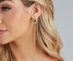 Windsor. Edgy Luxe Rhinestone Chain Fringe Earrings -Formal Dresses Online Shop 07001 1168 2 1