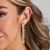 Windsor. Total Beaut Rhinestone Linear Earrings -Formal Dresses Online Shop 07001 1190 1 1