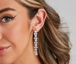 Windsor. Total Beaut Rhinestone Linear Earrings