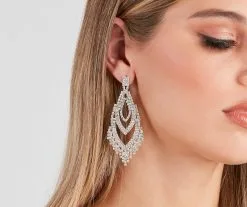 Windsor. Head-Turning Fringe Trim Earrings