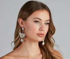 Windsor. Angelic Glow Marquise Statement Earrings