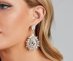 Windsor. Statement Rhinestone Spike Earrings -Formal Dresses Online Shop 07001 1250 2