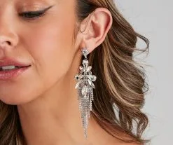 Windsor. Dreamy Glam Teardrop Fringe Earrings