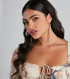 Windsor. She's Luxe Fringe Earrings -Formal Dresses Online Shop 07001 1333 1