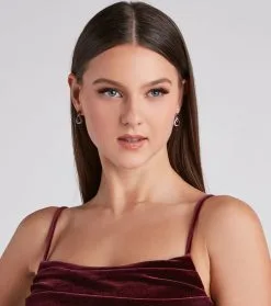 Windsor. Glam Doll Teardrop Stud Earrings