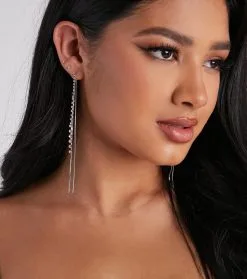 Windsor. Fallin' For You Rhinestone Linear Earrings 9 Windsor. Fallin' For You Rhinestone Linear Earrings -Formal Dresses Online Shop 07001 1387 2