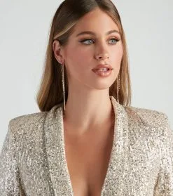 Windsor. Fallin' For You Rhinestone Linear Earrings