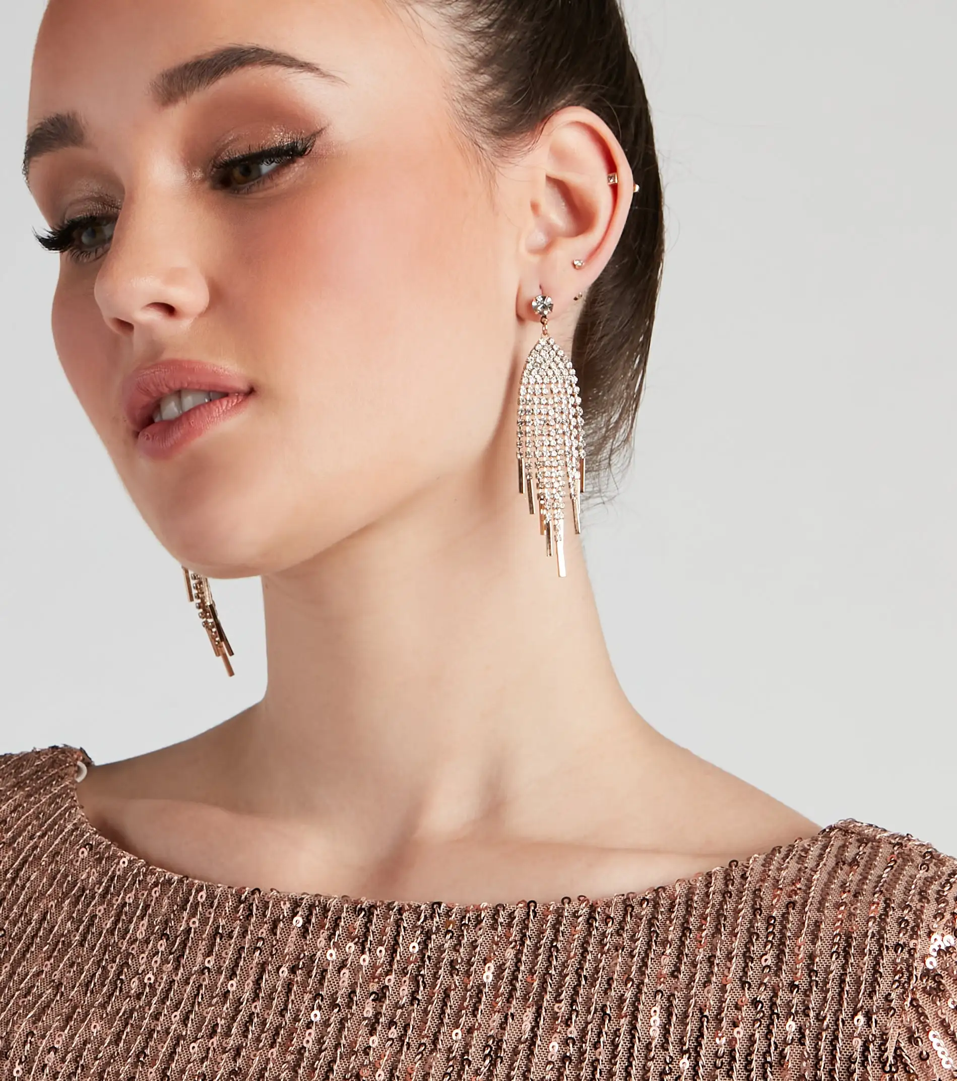 Windsor. Sparkle Princess Rhinestone Earrings 4 Windsor. Sparkle Princess Rhinestone Earrings - Image 2