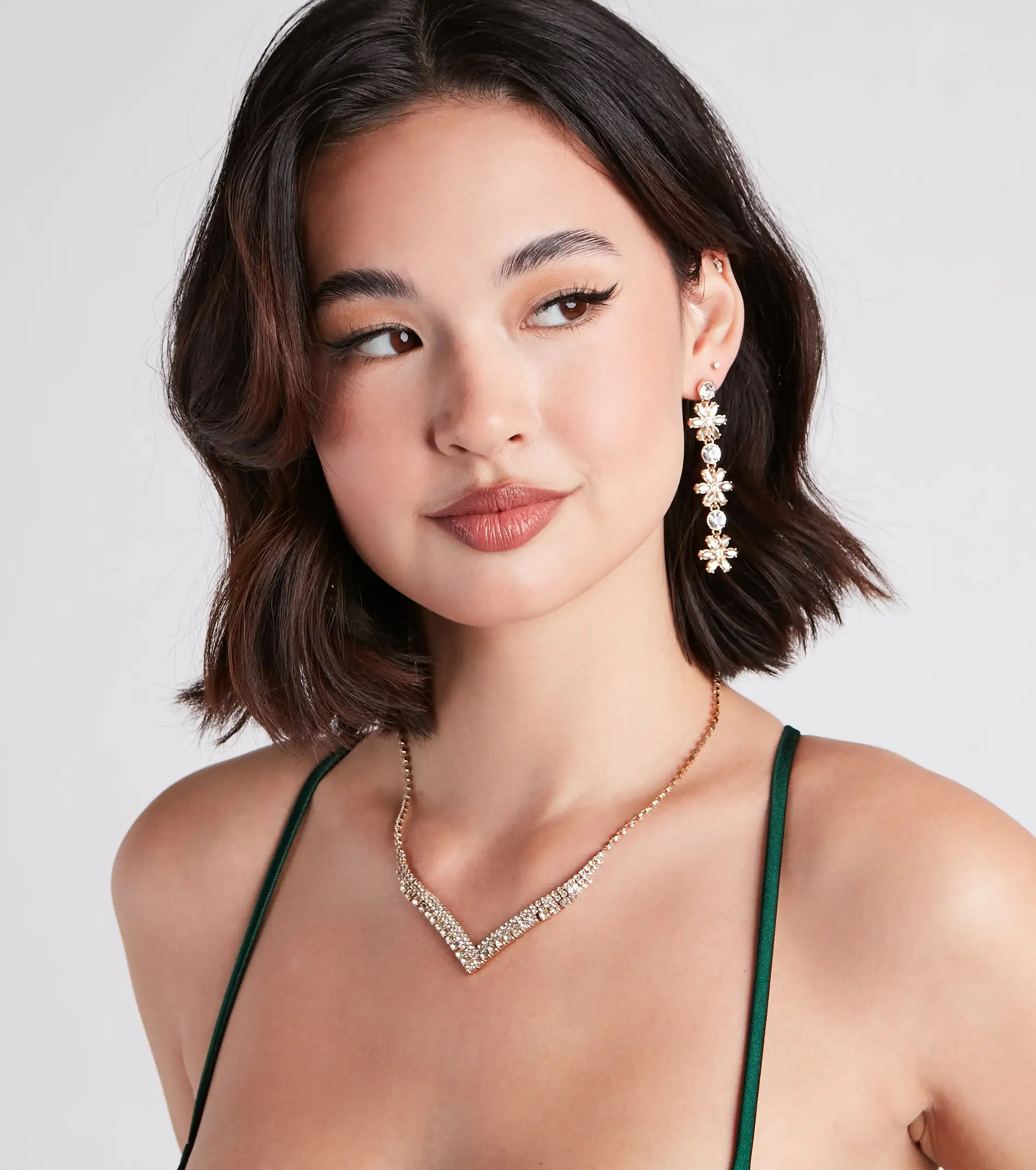 Windsor. Ethereal Moment Flower Rhinestone Earrings 4 Windsor. Ethereal Moment Flower Rhinestone Earrings - Image 2