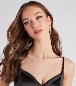 Windsor. Pearl Of The Sea Rhinestone Earrings -Formal Dresses Online Shop 07001 1541 1