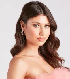 Windsor. She's So Stunning Pearl Hoop Earrings