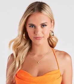 Windsor. Chic Muse Large Hoop Earrings