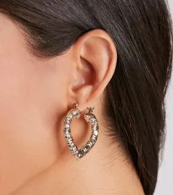 Windsor. Love For Chic Style Heart Hoop Earrings
