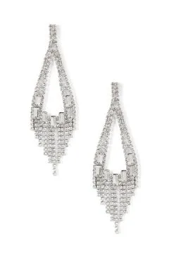 Windsor. Rhinestone Fringe Chandelier Earrings
