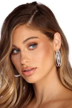 Windsor. Add Some Sparkle Hoop Earrings